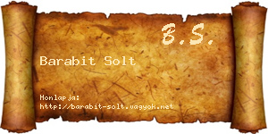 Barabit Solt névjegykártya